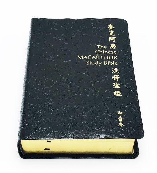 麥克阿瑟註釋聖經-豪華版-蝕刻皮面金邊-指印索引-繁體 -- John MacArthur Study Bible -Leather-Luxury-Traditional Chinese